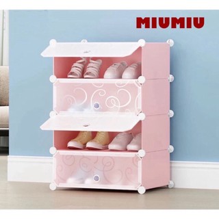 Tủ giày dép lắp ghép 4 ngăn tiện lợi