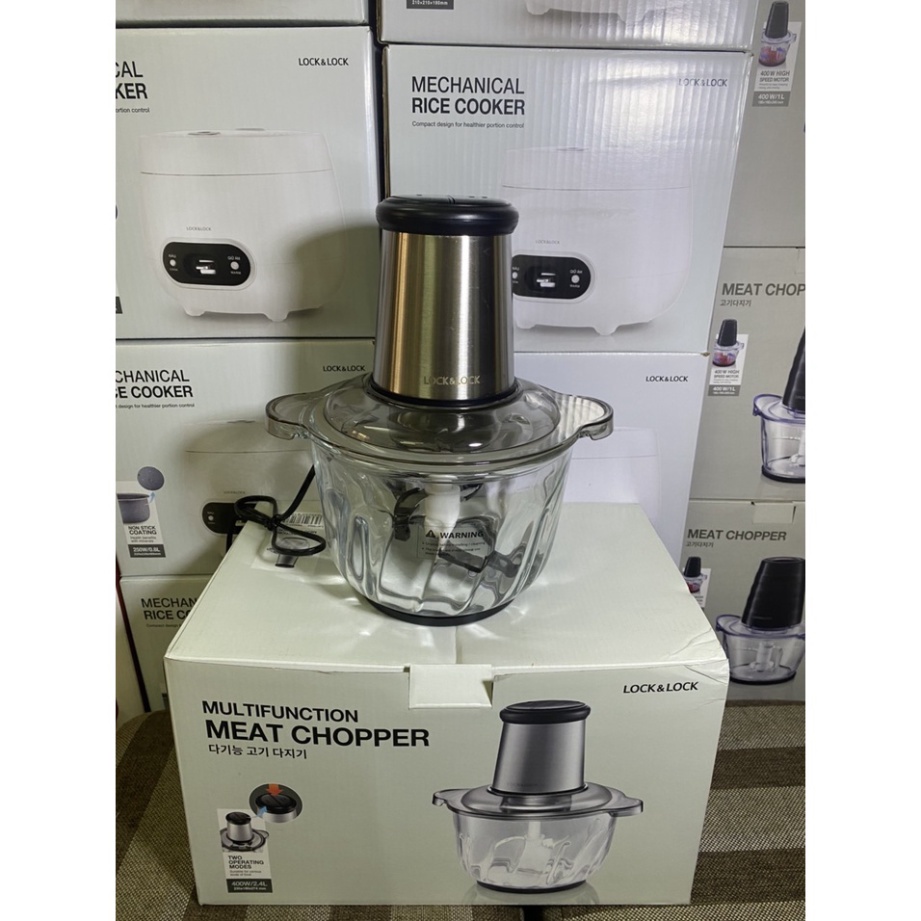 Máy xay thịt Lock&Lock EJM186 2.4 lít cối thủy tinh (mới 100%, bảo hành 24 tháng)
