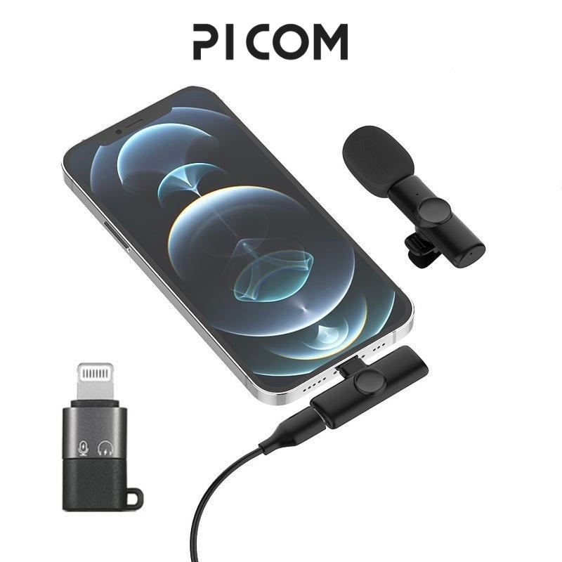 Micro Cài Áo Thu Âm Không Dây Dành Cho Điện Thoại K8 K9 1Mic Và 2Mic TFAST