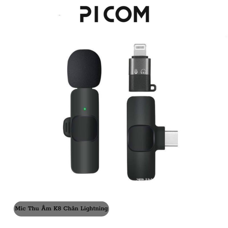 Micro Cài Áo Thu Âm Không Dây Dành Cho Điện Thoại K8 K9 1Mic Và 2Mic TFAST