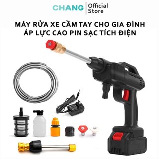 Máy Rửa Xe Cầm Tay Mini - Máy Rửa Xe Gia Đình Sạc 48V Công Suất Lớn 400W Áp Lực Nước Siêu Mạnh Tiện Lợi