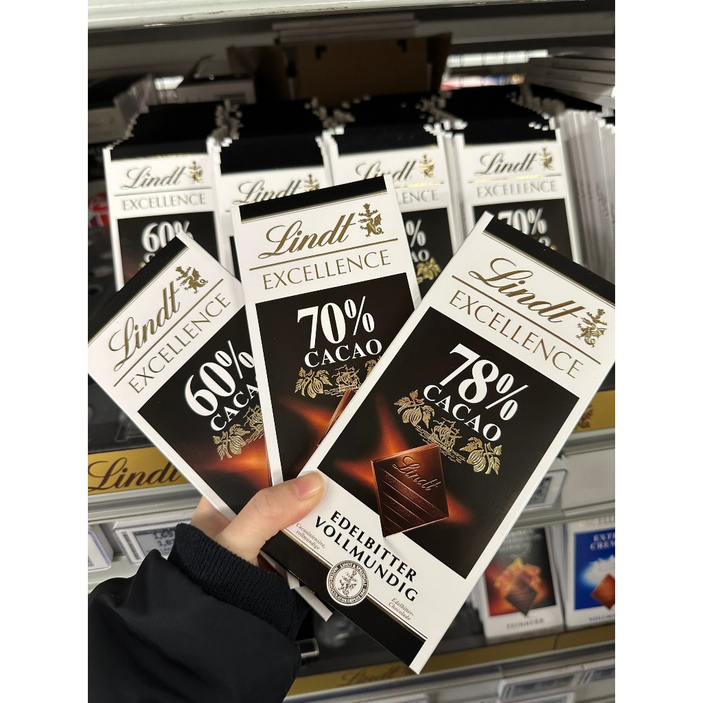 Socola Cacao Lindt Dark Chocolate 60%, 70%, 78%, 85%, 90%, 99% Cacao