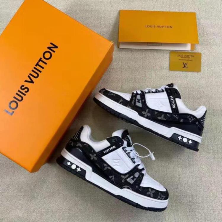 Giày sneaker LV trainer Xanh Lá, Xanh Than, Hồng, Đen - Giầy thể thao Louis Vuitton nam nữ bản đẹp Full Box