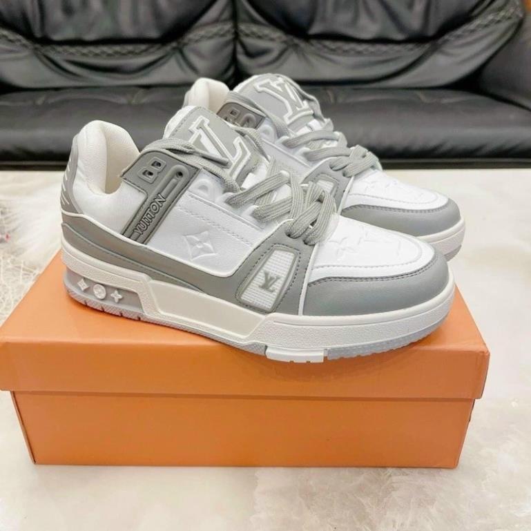 Giày sneaker LV trainer Xanh Lá, Xanh Than, Hồng, Đen - Giầy thể thao Louis Vuitton nam nữ bản đẹp Full Box