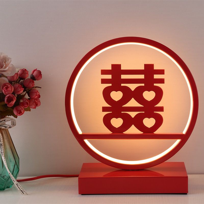 Đèn Ngủ Để Bàn Hai Màu Đỏ Lãng Mạn Trang Trí Phòng Ngủ / Đám Cưới