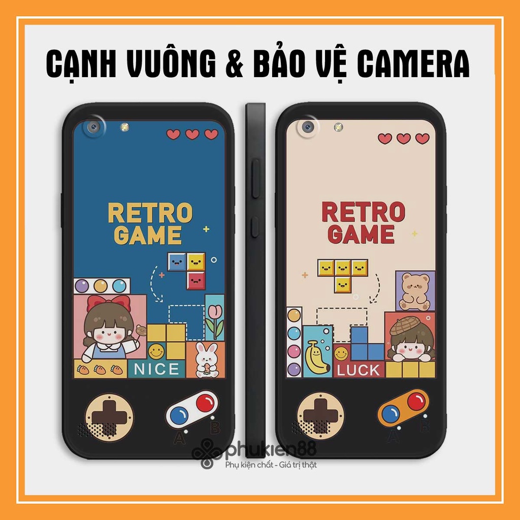 Ốp TPU cạnh vuông Oppo A33 / Neo 7 SIlicon dẻo hình máy chơi game xếp hình