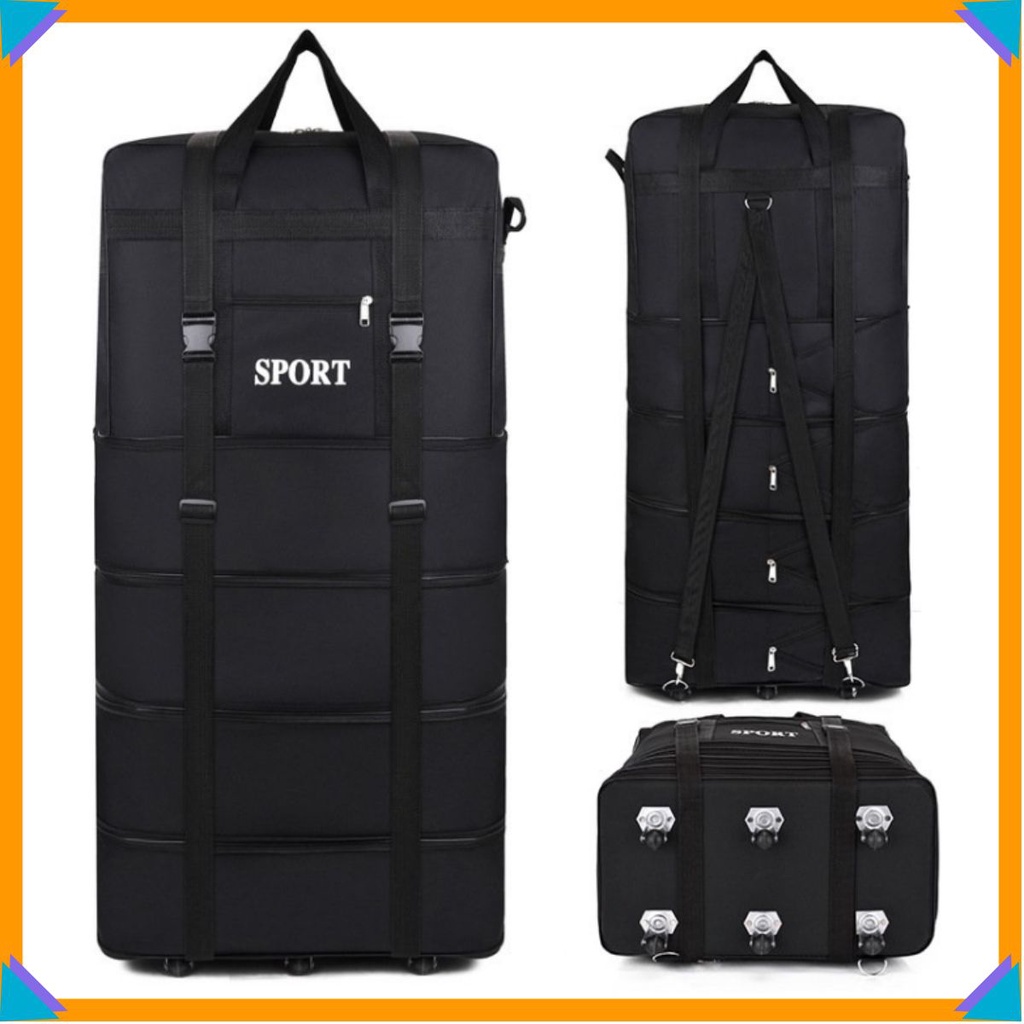 Vali Hành Lý Ký Gửi dạng kéo đeo vai quai xách Super X Bagage Carrier 6 bánh xe 105x50x30cm  ☘️☘️