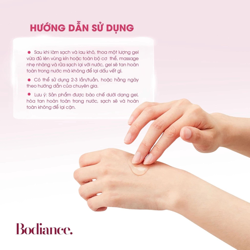 Gel Massage Trẻ Hóa Vùng Kín Bodiance Lovely Therapy Body Massage Gel 300ml - Cấp Ẩm, Giảm Thâm Sạm