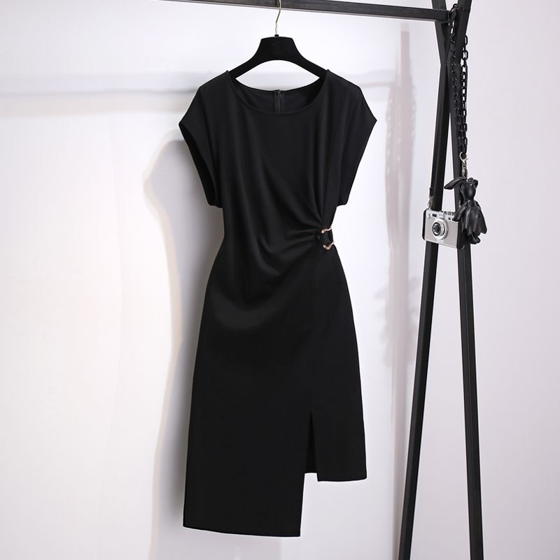 Đầm Dài Dáng Ôm Màu Xanh Lá Kiểu Pháp Thời Trang Cao Cấp 2023 Đen