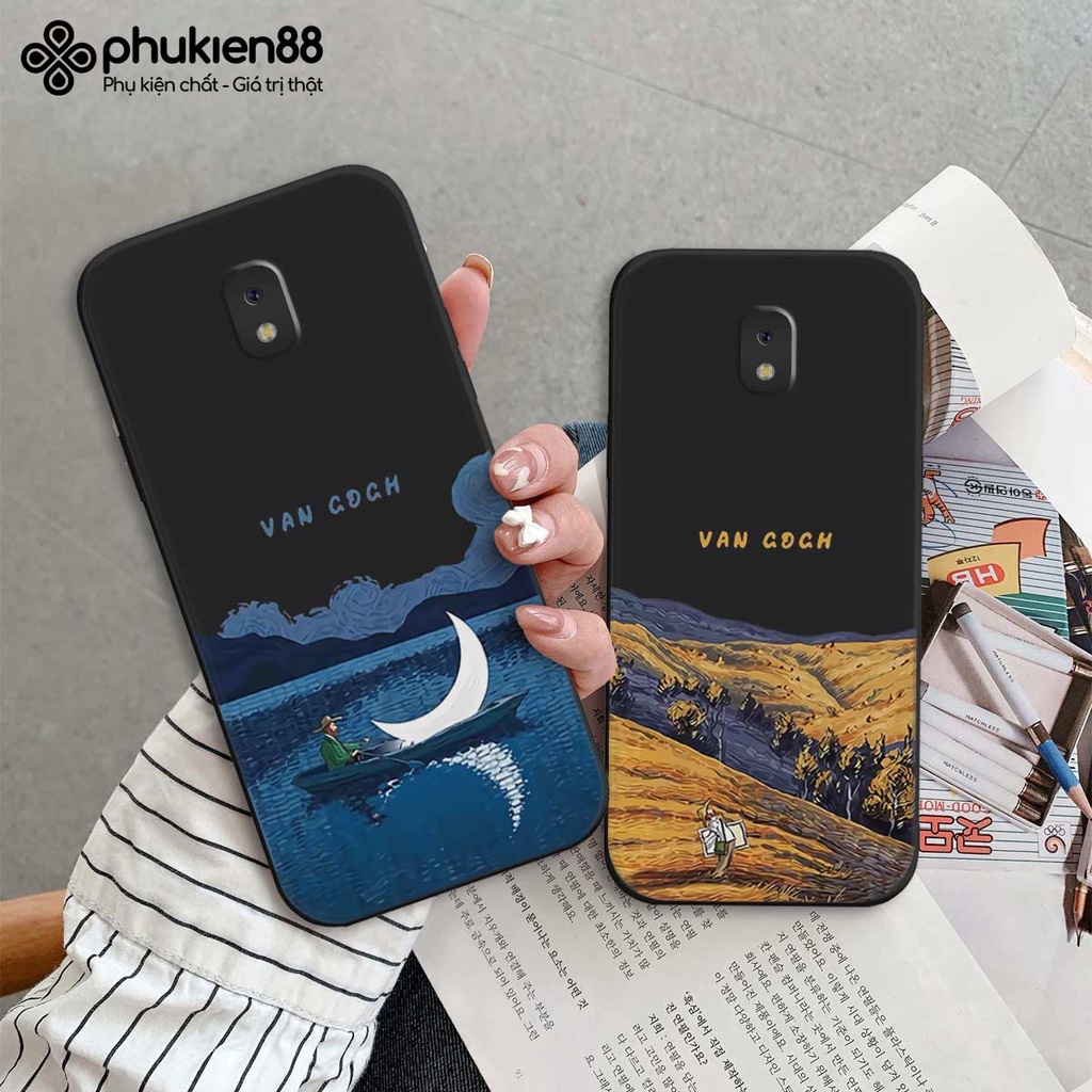 Ốp TPU cạnh vuông Samsung J7 Pro Silicon dẻo hình nghệ thuận Van Gogh, rẻ đẹp