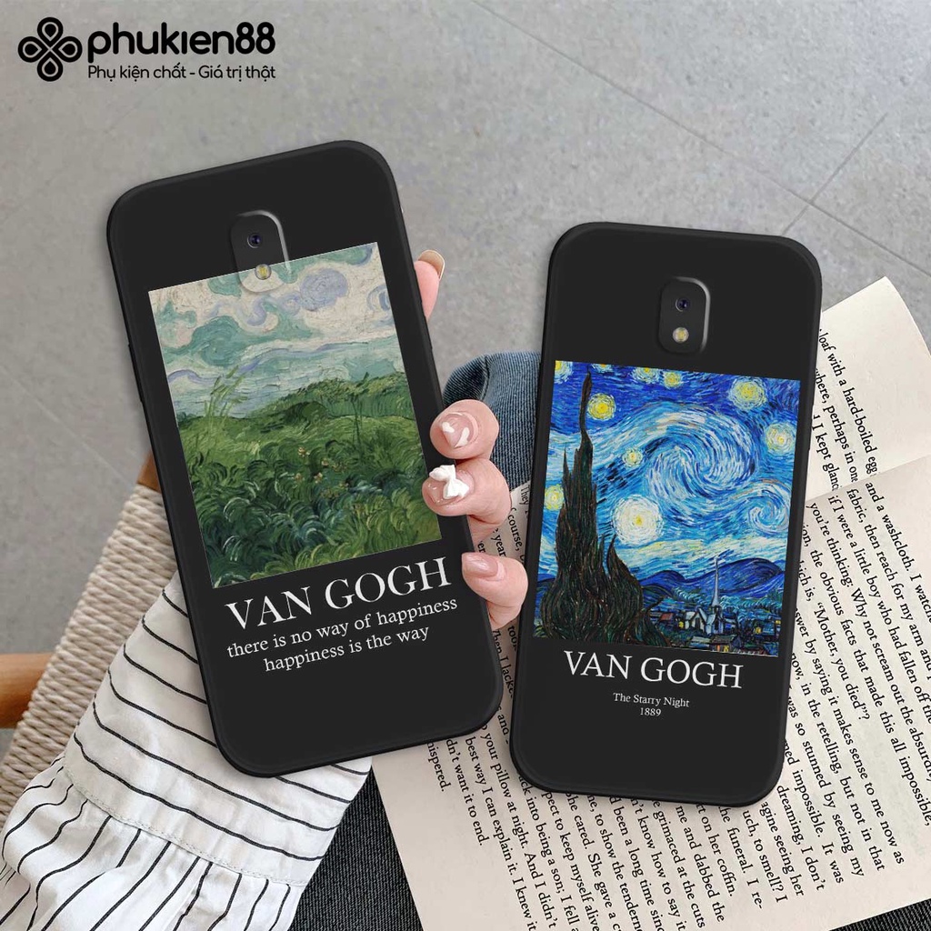 Ốp TPU cạnh vuông Samsung J7 Pro Silicon dẻo hình nghệ thuận Van Gogh, rẻ đẹp