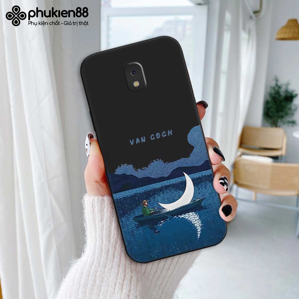 Ốp TPU cạnh vuông Samsung J7 Pro Silicon dẻo hình nghệ thuận Van Gogh, rẻ đẹp