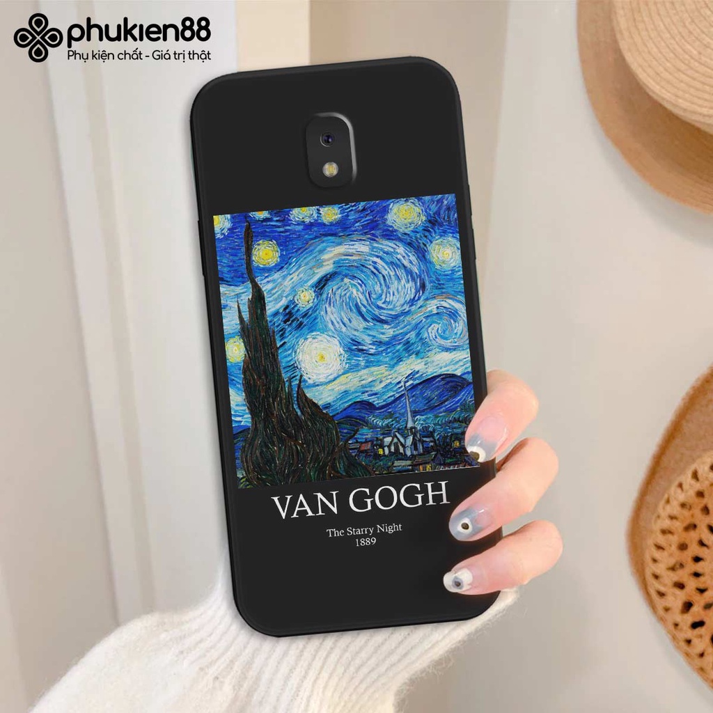 Ốp TPU cạnh vuông Samsung J7 Pro Silicon dẻo hình nghệ thuận Van Gogh, rẻ đẹp