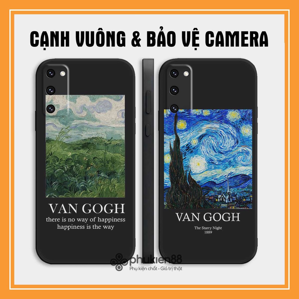 Ốp TPU cạnh vuông Samsung S20 Fe Silicon dẻo hình nghệ thuận Van Gogh, rẻ đẹp