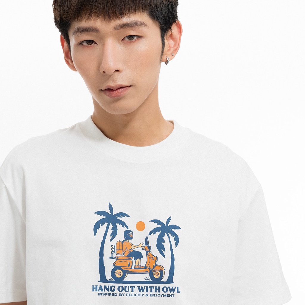 Áo thun Owlbrand Motobike/White