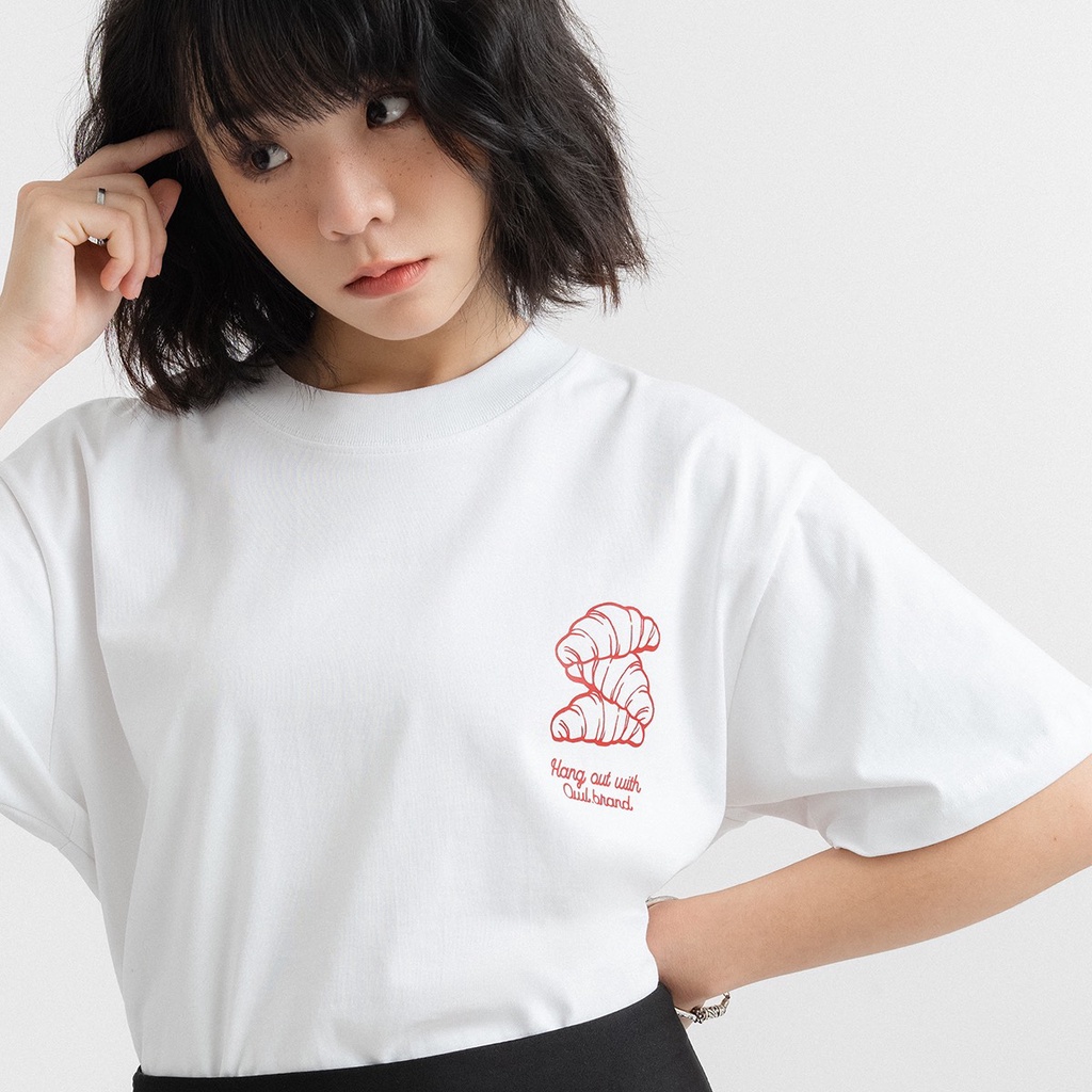 Áo thun Owlbrand Croissant /Trắng