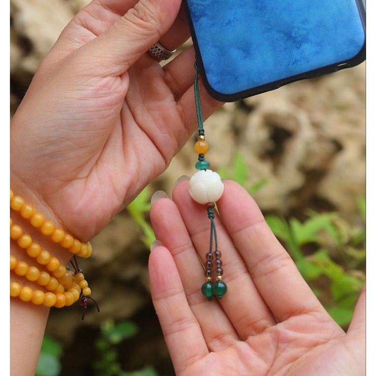 Móc Treo ĐT Sen Bách Diệp Cầu Bình An