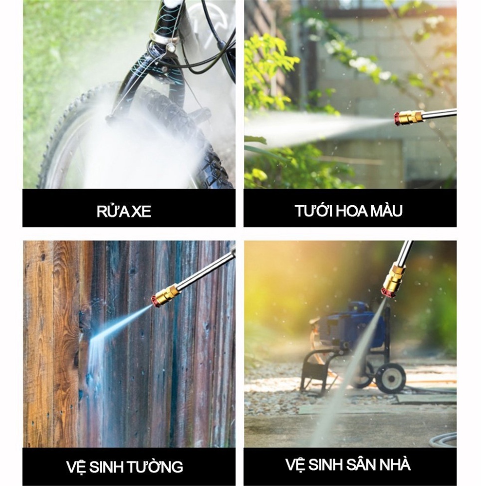 Máy Rửa Xe Mini Dùng Pin  - Máy Xịt Tăng Áp Cao Cầm Tay Công Suất 200W Rửa Xe, Tưới Cây, Vệ Sinh Gia Đình