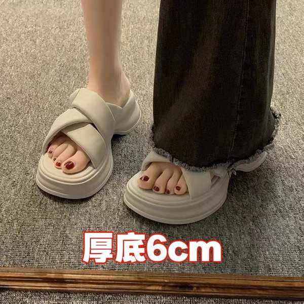 Sandal đế dày dép lê đế dày thời trang dép lê thường ngày