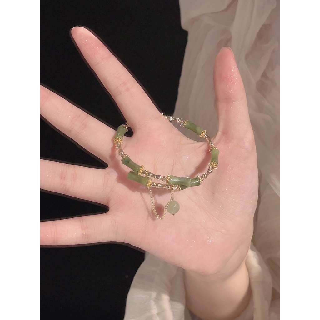 Vòng Tay Xếp Chồng Lên Nhau Họa Tiết Lá Phong Cách Dân Tộc Cho Nữ 2023