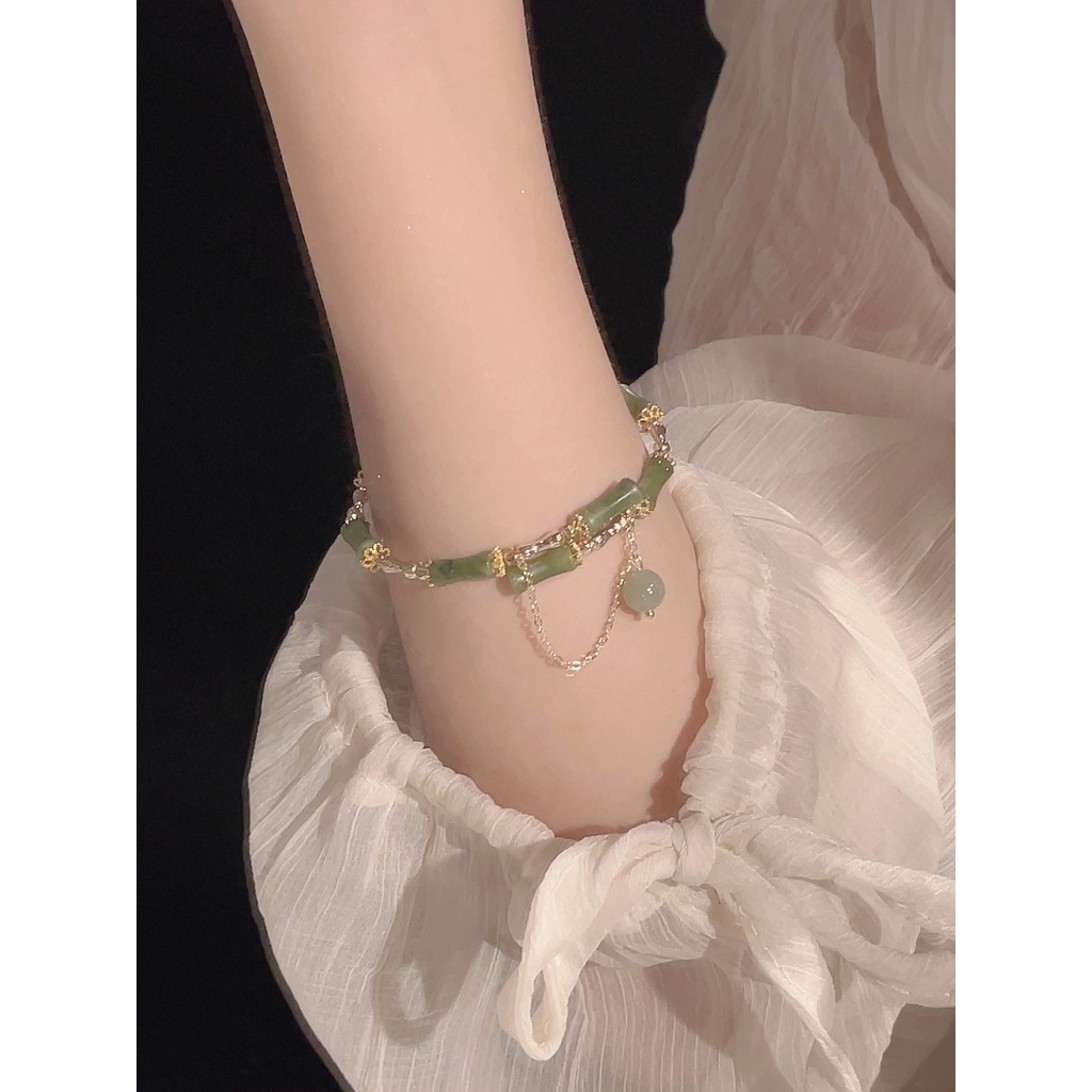 Vòng Tay Xếp Chồng Lên Nhau Họa Tiết Lá Phong Cách Dân Tộc Cho Nữ 2023