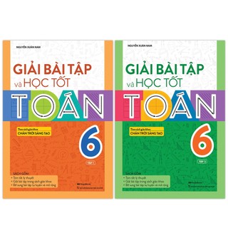 Sách - Combo 2 cuốn - Giải bài tập và học tốt Toán lớp 6 - theo sách giáo khoa Chân trời sáng tạo - megabook