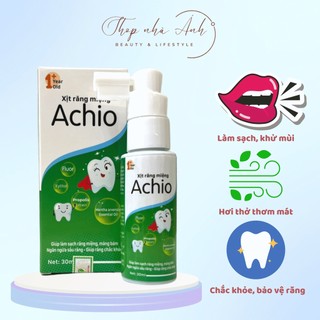 Xịt răng miệng cho trẻ em Achio ngăn ngừa sâu răng giúp bảo vệ răng chắc khỏe hiệu quả