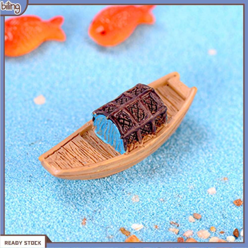 Mô Hình Thuyền Đánh Cá Mini Trang Trí Sân Vườn Tiểu Cảnh