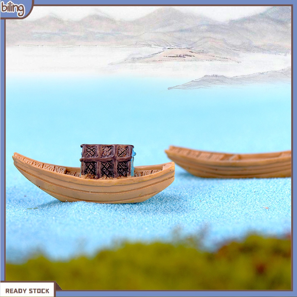 Mô Hình Thuyền Đánh Cá Mini Trang Trí Sân Vườn Tiểu Cảnh