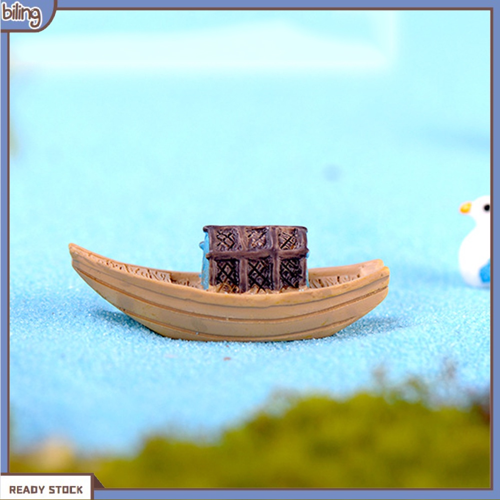 Mô Hình Thuyền Đánh Cá Mini Trang Trí Sân Vườn Tiểu Cảnh