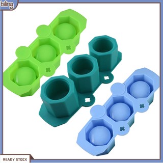 [biling] Khuôn silicon 3 ngăn đúc thạch cao/xi măng làm chậu trồng cây DIY hình đa giác