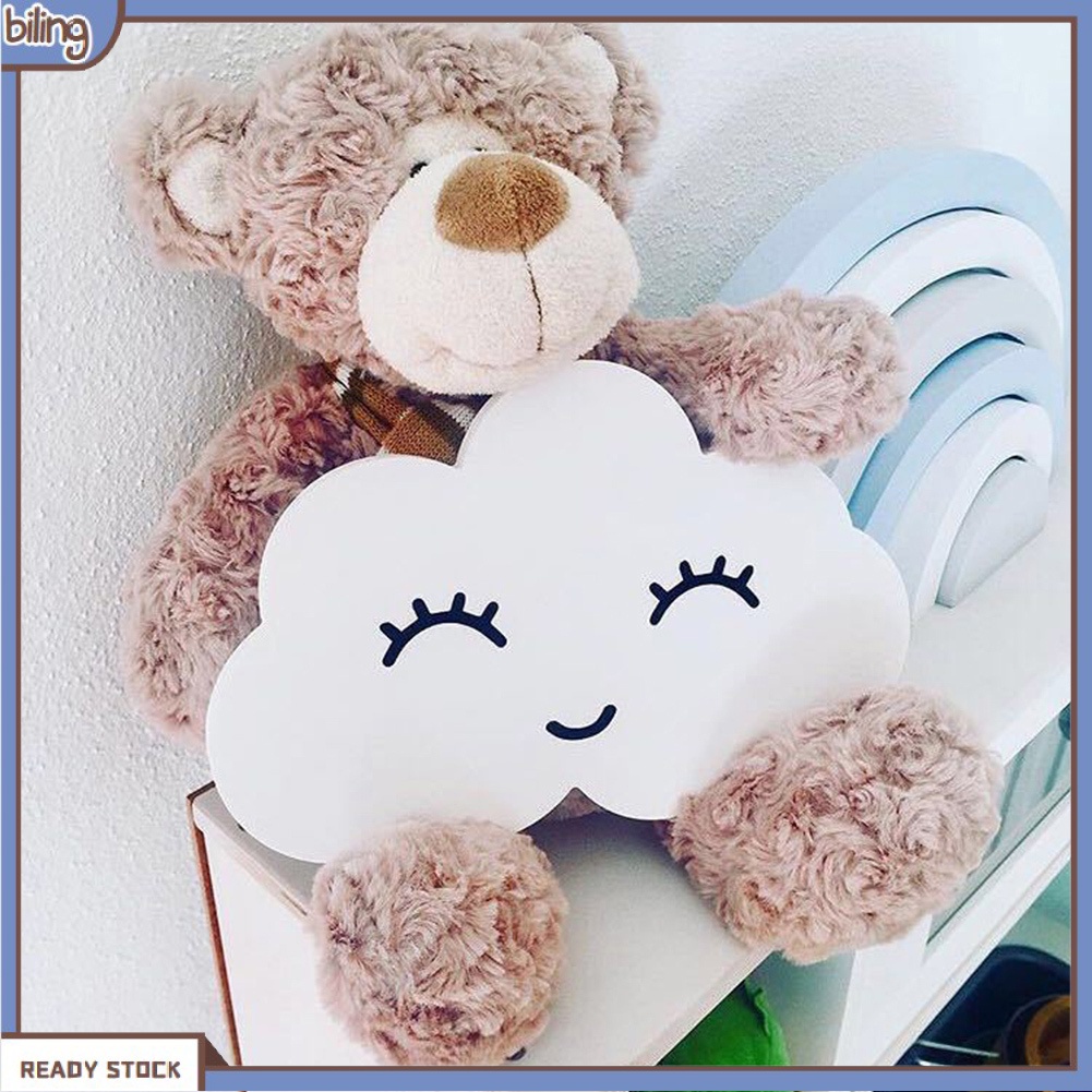 Miếng dán tường trang trí bằng gỗ hình đám mây/ mặt trăng đáng yêu