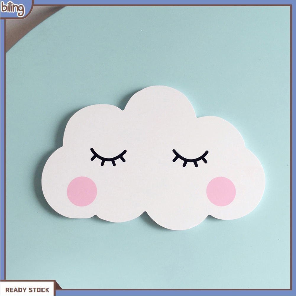 Miếng dán tường trang trí bằng gỗ hình đám mây/ mặt trăng đáng yêu