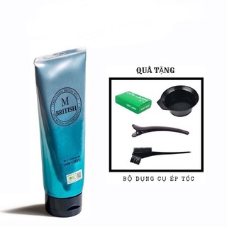 Kem ép side tóc nam bung chỉa, thuốc ép tóc nam hàn quốc m british 200g chính hãng