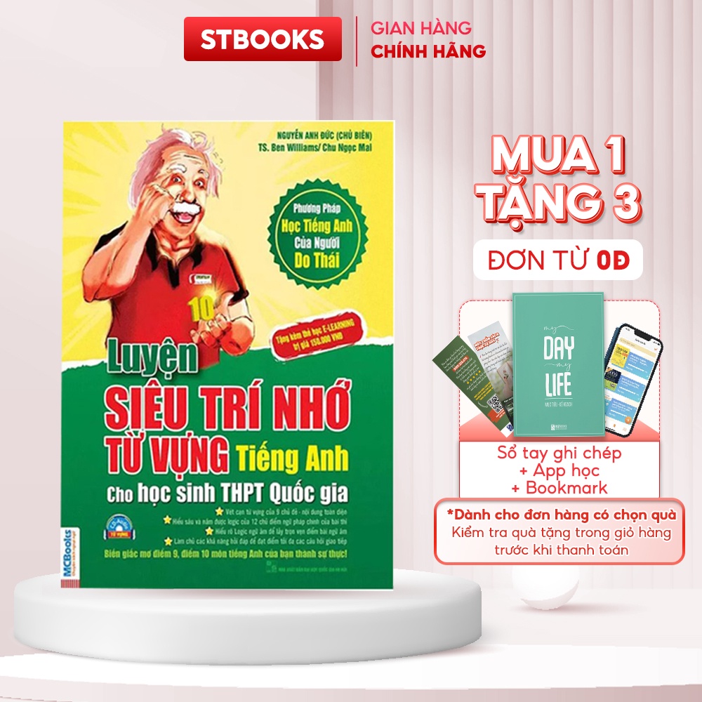 Sách Luyện Siêu Trí Nhớ Từ Vựng Tiếng Anh Dành Cho Học Sinh THPT Quốc Gia Học Kèm App Online MCBooks