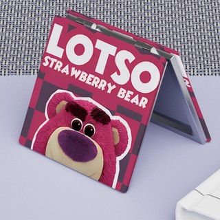 Gương mini gấu dâu Lotso 2 mặt gấp gọn bỏ túi tiện lợi