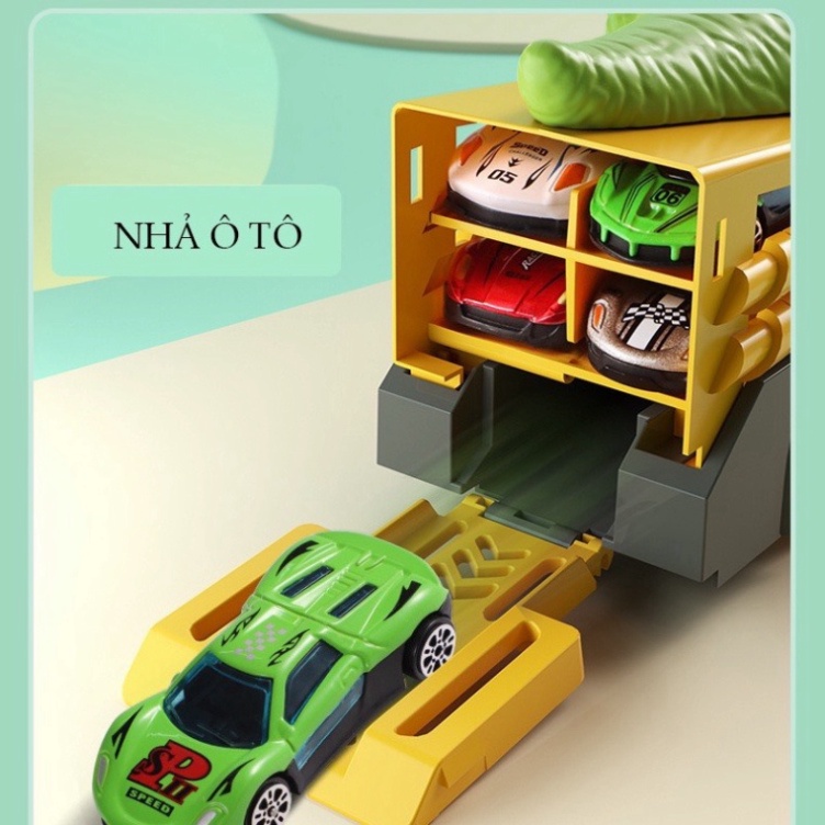 Xe khủng long nuốt ô tô cho bé