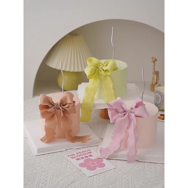 Ruy băng vải viền bô rê bản to 4cm - phụ kiện handmade, gói hoa quà tặng