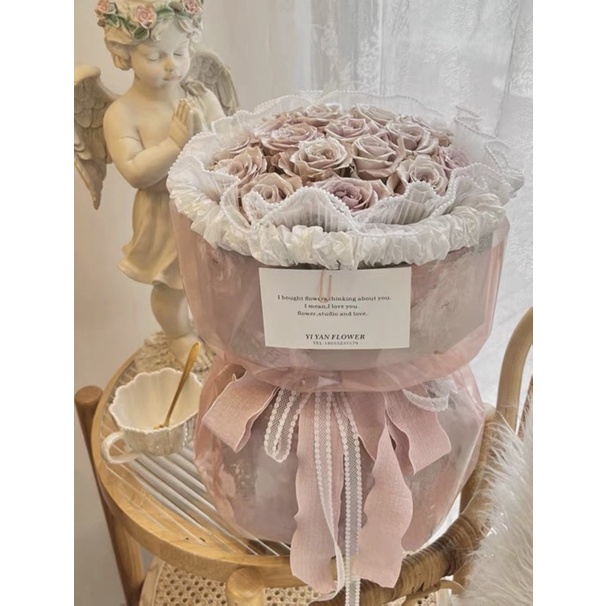 Ruy băng vải viền bô rê bản to 4cm - phụ kiện handmade, gói hoa quà tặng