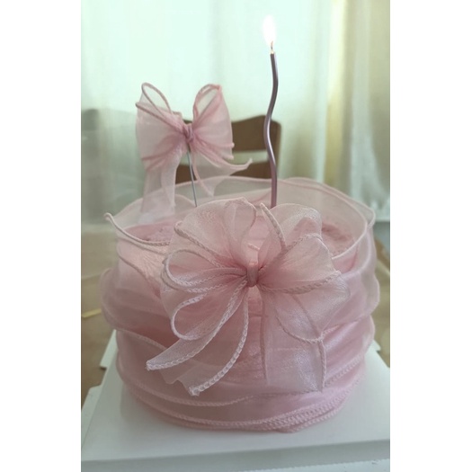 Ruy băng voan bóng - viền trơn