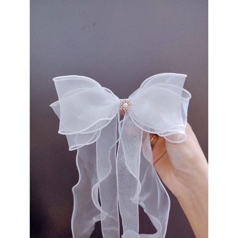 Ruy băng voan bóng - viền trơn