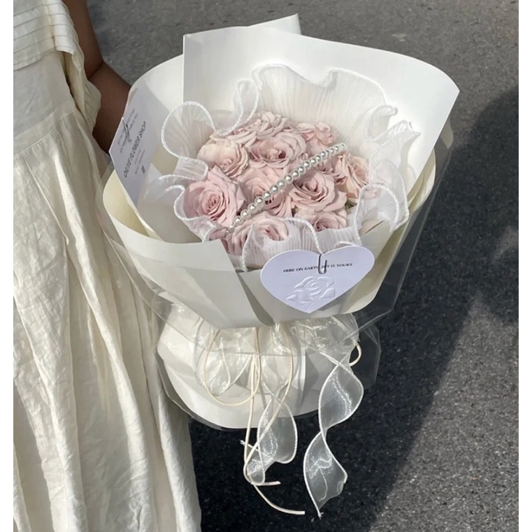 Ruy băng voan bóng - viền trơn