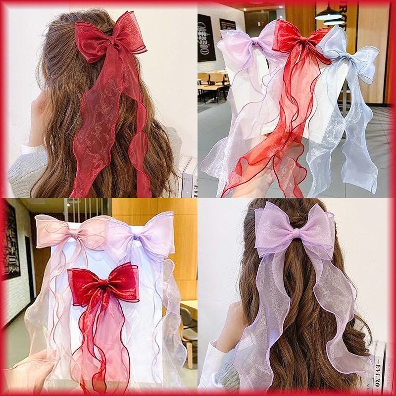 Ruy băng voan bóng - viền trơn