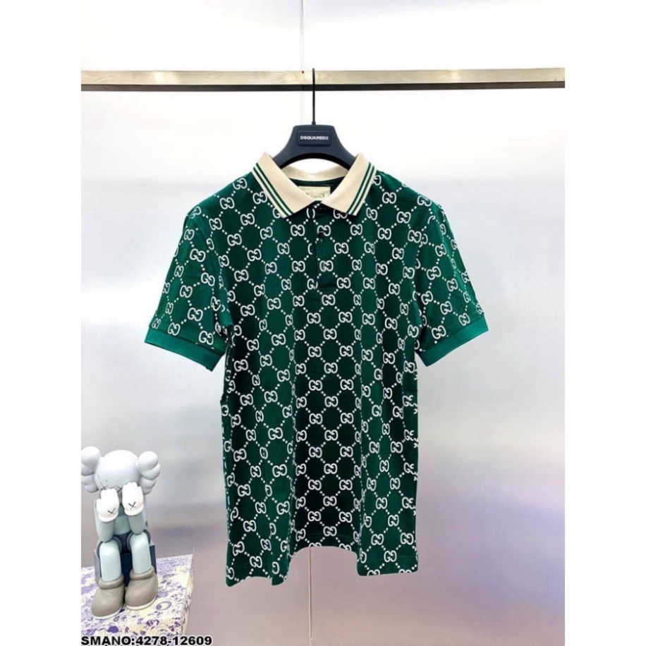 Áo Polo Vải Cá Sấu , Polo GUCC*I