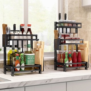 Kệ gia vị 2-3 tầng, kệ để đồ nhà bếp thép cacbon sơn tĩnh điện siêu bền chắc chắn