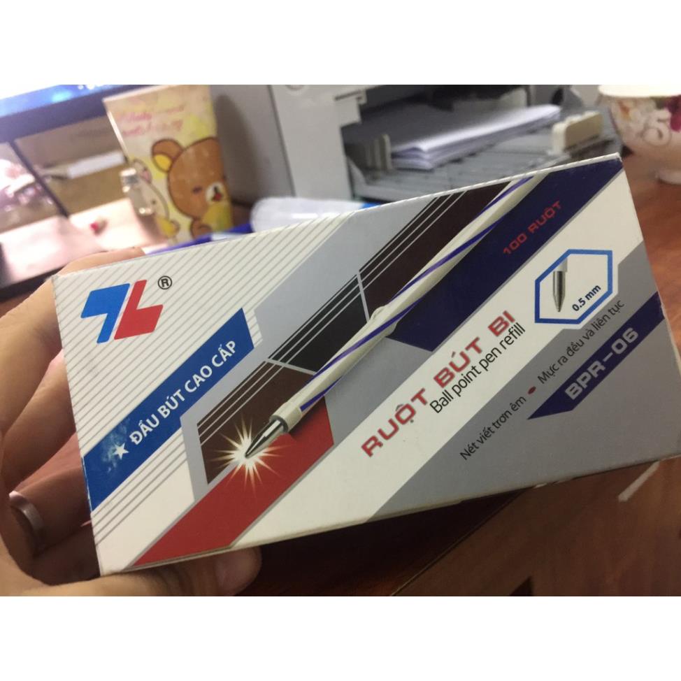 Ruột bút bi thiên long xanh , đen vỉ 10 ngòi 0,5mm 027 - Vỉ ruột bút bi thiên long cao cấp - HBB STORE