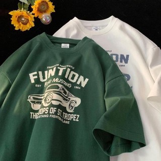 Áo Thun Form Rộng 3158 Cotton Khô Unisex Nam Nữ In Hình FUNTION