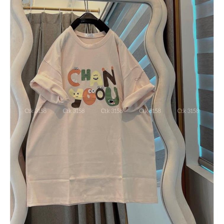 Áo Thun 3158 Cotton Khô Form Rộng Nam Nữ Unisex In Chữ CHANYOOU