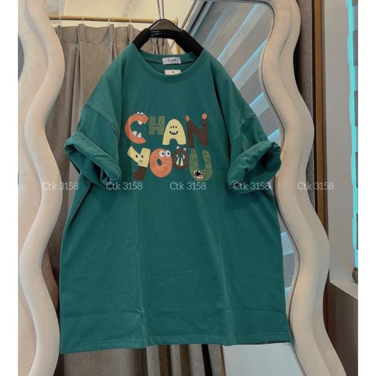 Áo Thun 3158 Cotton Khô Form Rộng Nam Nữ Unisex In Chữ CHANYOOU