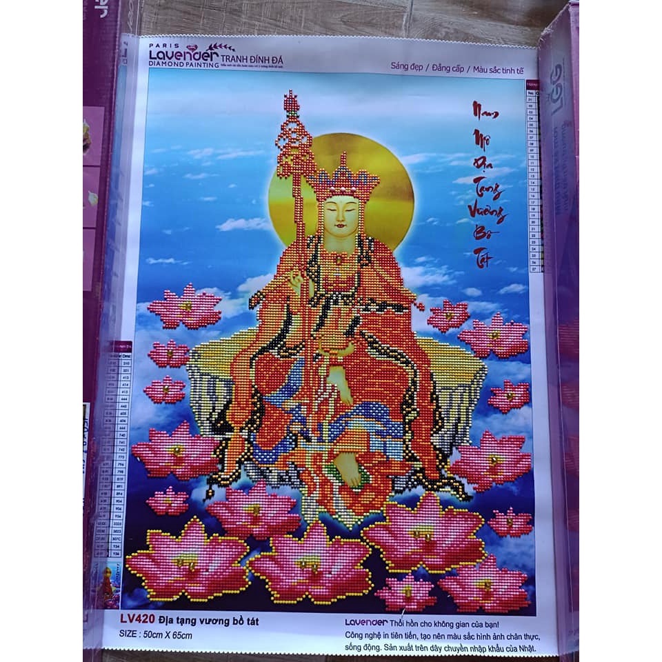 Tranh đính đá Địa Tạng vương bồ tát LV420